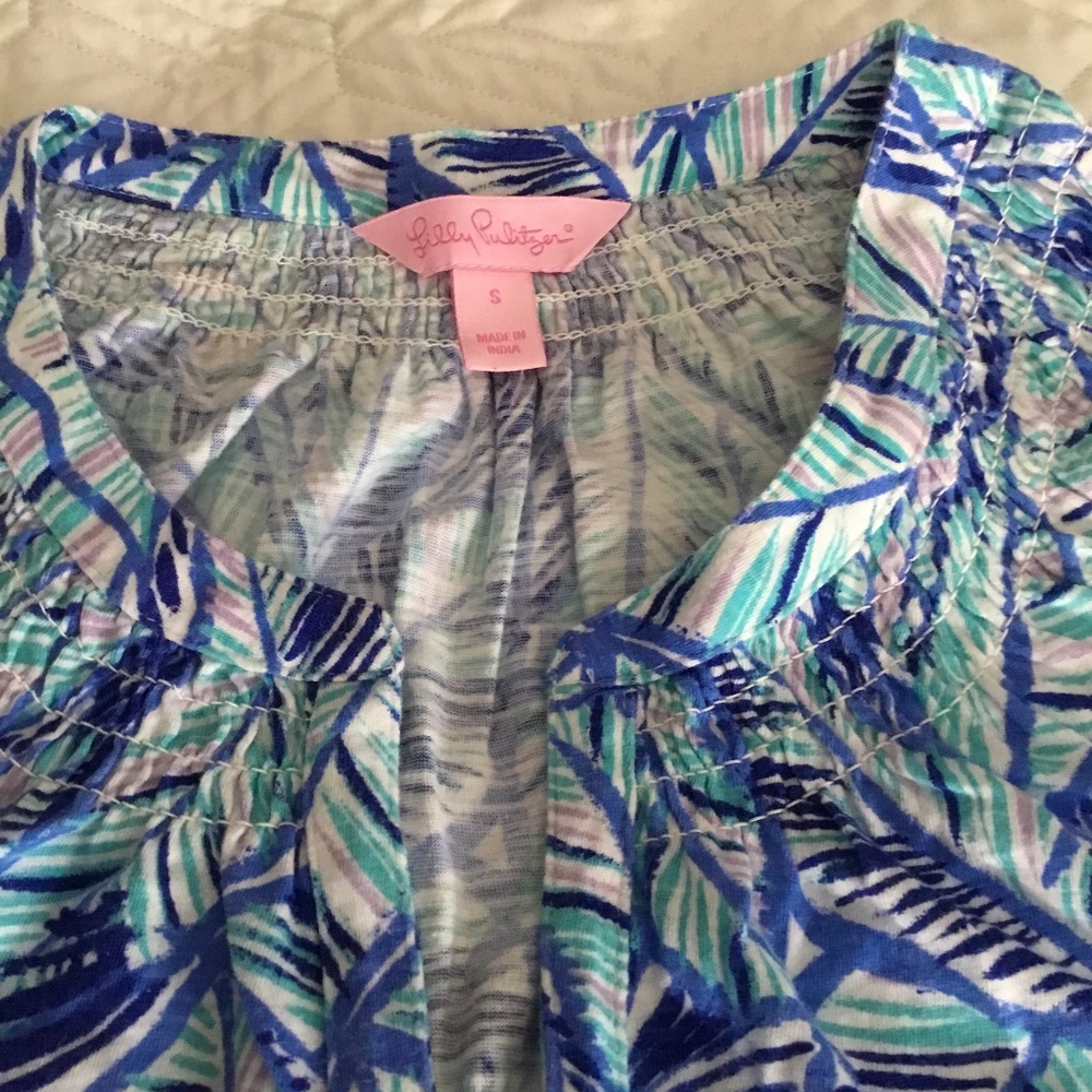 Lilly Pulitzer Essie tank top Let’s Mango EUC size Small - Picture 3 of 3